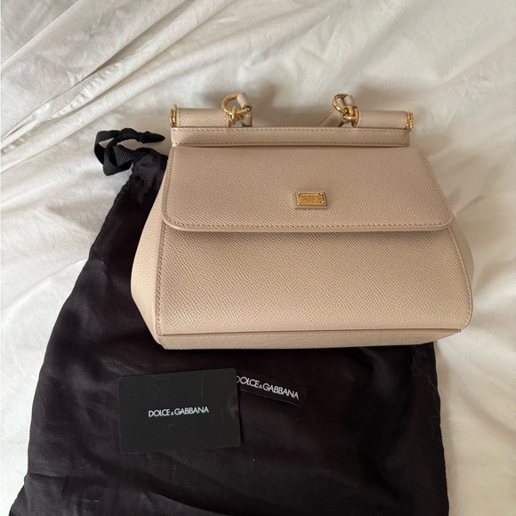 Dolce & Gabbana Cream Satchel with Gold Accents - Picture 3 of 3